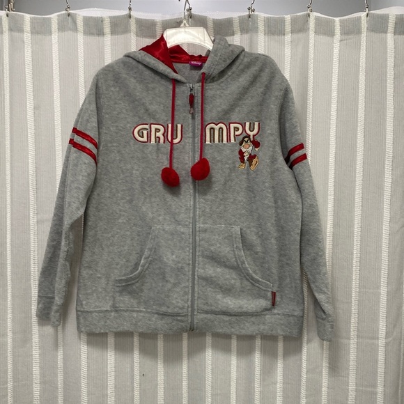 Disney Tops - Wonderful World of Disney Grumpy Full‎ Zip Fleece Sweatshirt Hoodie Size M